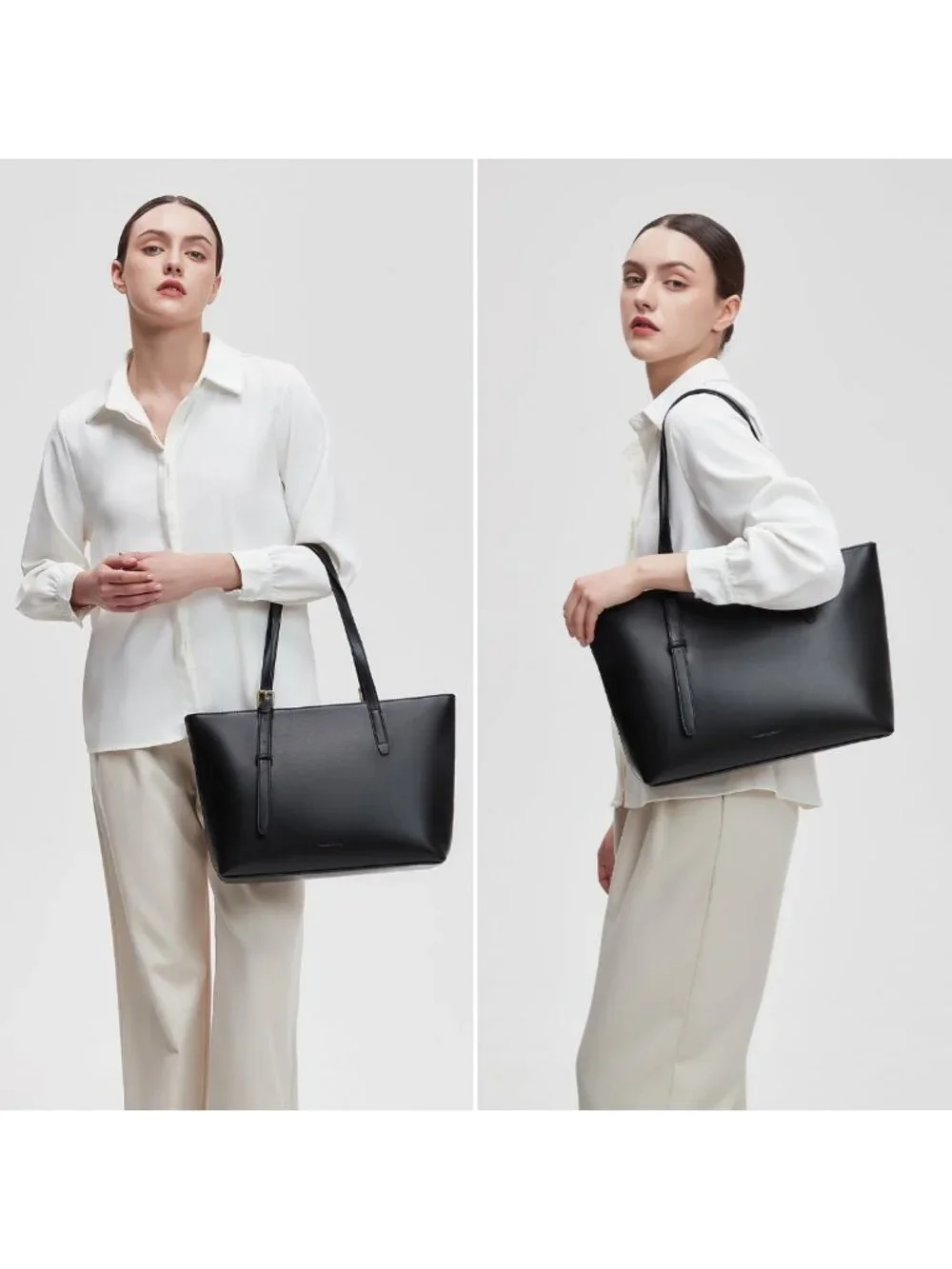 Stylish Soft Faux Leather Tote Bag for Women - Perfect for Work, Daily, Office